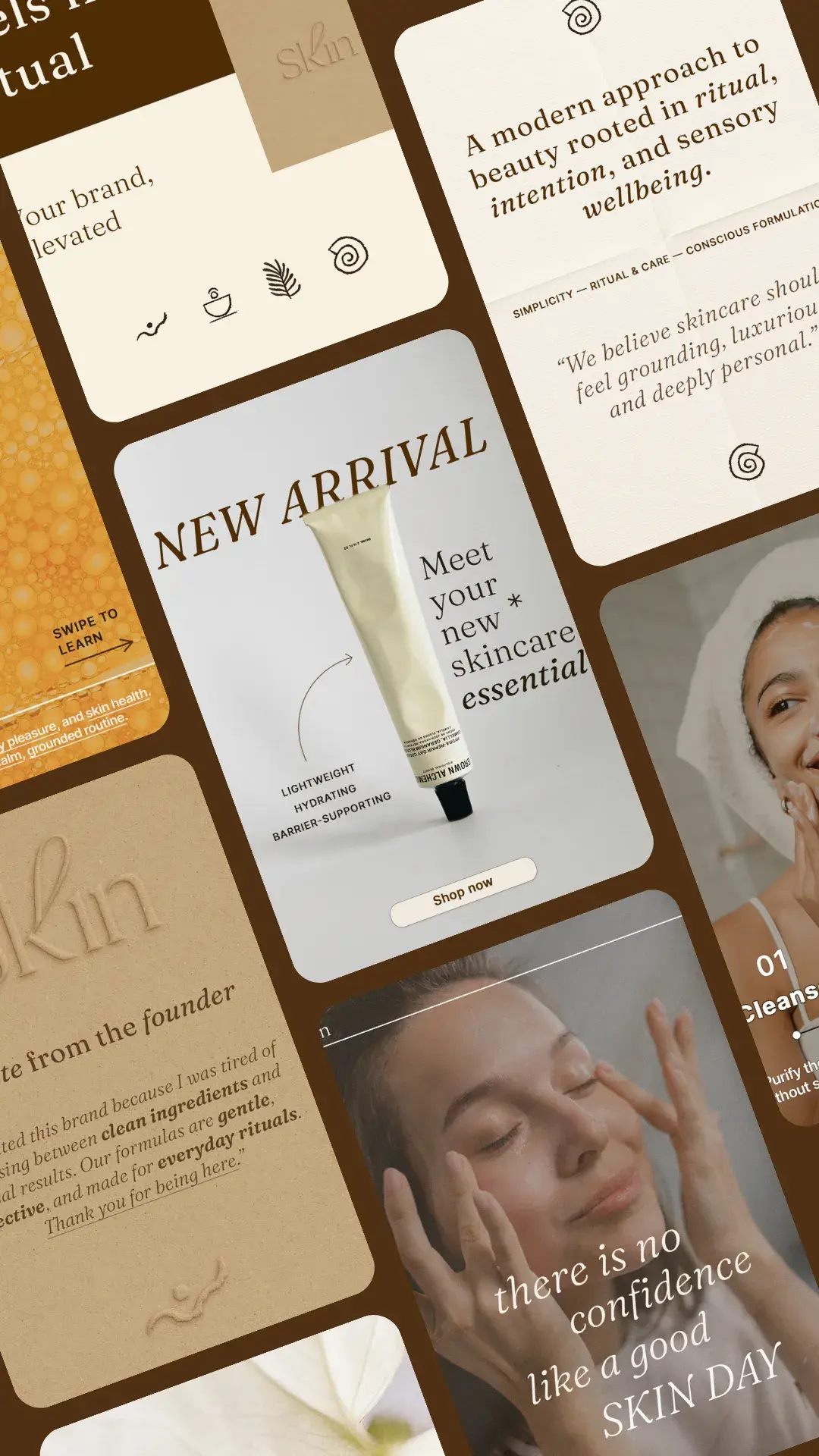 Skincare & Beauty Brand Starter Kit (Canva + PSD)